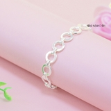 Lắc Tay Bạc Nữ Dạng Móc Tròn Trơn L2410060026