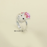 Nhẫn Bạc Trẻ Em Mèo Kitty Hồng Dễ Thương Free Size N2412070015
