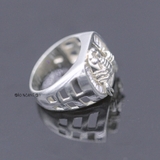 Nhẫn Bạc Nam Trơn Ít Đá N2408200026