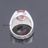 Nhẫn Bạc Nam Phong Thủy Đá Đỏ N2408080001