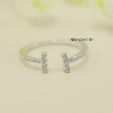 Nhẫn Bạc Trẻ Em Mẫu Nhẫn Đính Đá Mở N2409040023