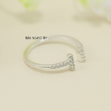 Nhẫn Bạc Trẻ Em Mẫu Nhẫn Đính Đá Mở N2409040023