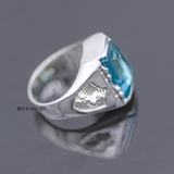 Nhẫn Bạc Nam Phong Thủy Đá Xanh Dương N2408200002