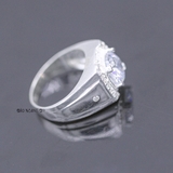 Nhẫn Bạc Nam Phong Thủy Đá Trắng N2408200012