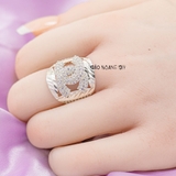 Nhẫn Bạc Nữ Thiết Kế Hình Chữ X Đính Đá Sang Trọng  N2409020099