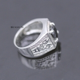 Nhẫn Bạc Nam Phong Thủy Đá Đen N2407090011