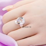 Nhẫn Bạc Nữ Cách Điệu Gắn Đá Sang Trọng N2408310046