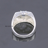 Nhẫn Bạc Nam Phong Thủy Đá Trắng N2408200016