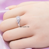 Nhẫn Bạc Nữ Đá Chủ 6 Ly Tinh Tế Sang Trọng N2412110010
