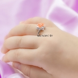 Nhẫn Bạc Trẻ Em Hình Con Voi Màu Cam Free Size N2409040011