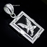 Mặt Dây Chuyền Bạc Nam Chữ Nhật Đại Bàng Tung Cánh M2409280031