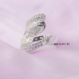 Nhẫn Bạc Nữ Bản To Thiết Kế Đính Đá Sang Trọng  N2409020119