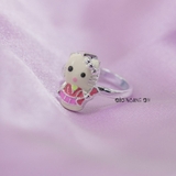 Nhẫn Bạc Trẻ Em Mèo Kitty Hồng Dễ Thương Free Size N2412070015