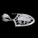 Mặt Dây Chuyền Bạc Nam Mặt Khiên Hình Đầu Sư Tử M2409290021