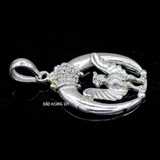 Mặt Dây Chuyền Bạc Nam Mặt Bầu Dục Hình Đại Bàng M2409290005