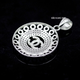 Mặt Dây Chuyền Bạc Nữ Mặt Tròn Chữ X Trơn M2409260038