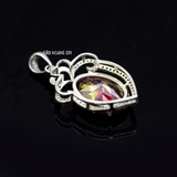 Mặt Dây Chuyền Bạc Nữ Phong Thủy S925 Đá Ghép Nhiều Màu