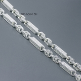 Dây Chuyền Bạc Nam Ống Đúc Kiểu Vuông Dài Dày Dặn D2411220032