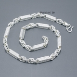 Dây Chuyền Bạc Nam Ống Đúc Kiểu Vuông Dài Dày Dặn D2411220032