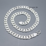 Dây Chuyền Bạc Nam Kiểu Mắt Đơn Bản To Chắc Chắn D2411230017