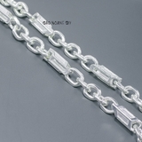Dây Chuyền Bạc Nam Ống Đúc Cứng Cáp Kiểu Nam Tính Mạnh Mẽ D2411230007