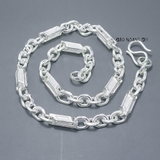 Dây Chuyền Bạc Nam Ống Đúc Cứng Cáp Kiểu Nam Tính Mạnh Mẽ D2411230007