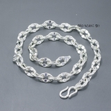 Dây Chuyền Bạc Nam Mắt Xích Tròn Dài Kiểu Bản To Siêu Chắc D2411220031