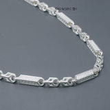 Dây Chuyền Bạc Nam Ống Đúc Kiểu Vuông Dài Dày Dặn D2411220032