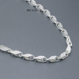 Dây Chuyền Bạc Nam Kiểu Ống Chéo Mắt To Chắc Chắn D2411230011