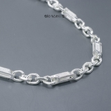 Dây Chuyền Bạc Nam Ống Đúc Cứng Cáp Kiểu Nam Tính Mạnh Mẽ D2411230007