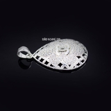 Mặt Dây Chuyền Bạc Nữ Bản To Hoa 6 Cánh Chữ X M2409240011