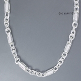 Dây Chuyền Bạc Nam Ống Đúc Cứng Cáp Kiểu Nam Tính Mạnh Mẽ D2411230007