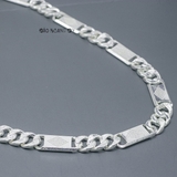 Dây Chuyền Bạc Nam Mắt Dẹt Kiểu Phay Quả Trám D2411230013