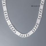 Dây Chuyền Bạc Nam Mắt Dẹt Kiểu Phay Quả Trám D2411230013