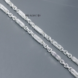Dây Chuyền Bạc Nam Ống Đúc Kiểu Tam Giác Đối Xứng D2411220033