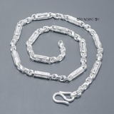 Dây Chuyền Bạc Nam Ống Đúc Kiểu Tam Giác Đối Xứng D2411220033