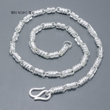 Dây Chuyền Bạc Nam Ống Đúc Kiểu Xoắn Sợi D2411230008