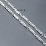 Dây Chuyền Bạc Nam Ống Đúc Hình Tia Chớp D2411220034