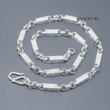 Dây Chuyền Bạc Nam Ống Đúc Vuông Chắc Chắn D2411230014