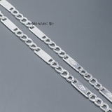 Dây Chuyền Bạc Nam Mắt Dẹt Phay Quả Trám Bản Vừa D2411230018