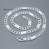 Dây Chuyền Bạc Nam Mắt Dẹt Phay Quả Trám Bản Vừa D2411230018