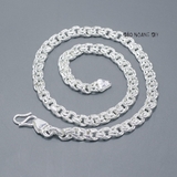 Dây Chuyền Bạc Nam Kiểu Mắt Xích Kép Chắc Chắn Bền Đẹp D2411230016