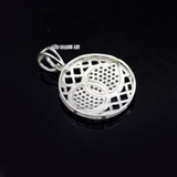 Mặt Dây Chuyền Bạc Nữ Tròn Phay Đá Nhỏ Lâp Lánh M2409240026