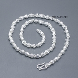 Dây Chuyền Bạc Nam Dáng Hạt Tròn Kiểu Phay Ít D2411230001