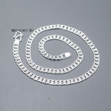 Dây Chuyền Bạc Nam Mắt Xích Kiểu Tròn Dẹt Size Nhỏ D2411230020