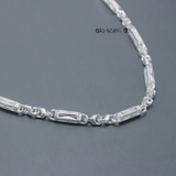Dây Chuyền Bạc Nam Ống Đúc Kiểu Tam Giác Đối Xứng D2411220033