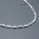 Dây Chuyền Bạc Nam Ống Đúc Kiểu Xoắn Sợi D2411230008