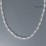 Dây Chuyền Bạc Nam Ống Đúc Kiểu Xoắn Sợi D2411230008