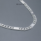 Dây Chuyền Bạc Nam Mắt Dẹt Phay Quả Trám Bản Vừa D2411230018