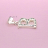 Mặt Dây Chuyền Bạc Trẻ Em Chữ Cái Đính Đá